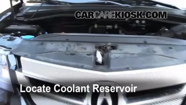 2009 Acura MDX 3.7L V6 Refrigerante (anticongelante) Controlar nivel de líquido